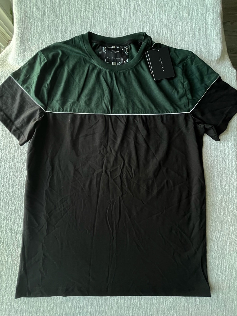 Cactus Man Ricky Singh Colorblock T-Shirt Mens Large Green Black NWT Nordstrom